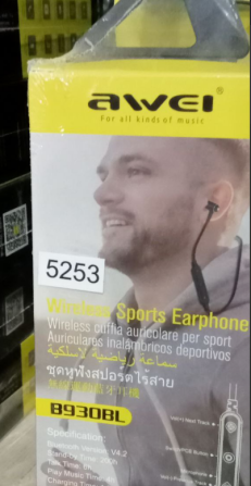 Бездротові навушники Awei B930BL, 15 г, шумозаглушення CVC6.0, панель керування, магнітна фіксація Київ - фото 3