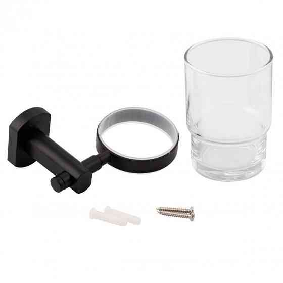 Склянка настінна для зубних щіток Qtap Liberty BLM 1158 чорна Київ