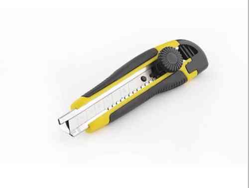 Ніж висувний 18 мм прогумований корпус, гвинтовий замок СІЛА Рівне