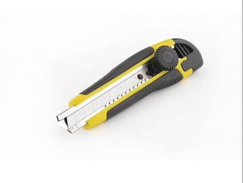 Ніж висувний 18 мм прогумований корпус, гвинтовий замок СІЛА Рівне - фото 1