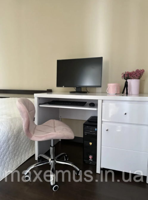 Офисное кресло для работы за компьютером B-531 ортопедическое кресло для дома и офиса велюр розовый Мостиска - изображение 9