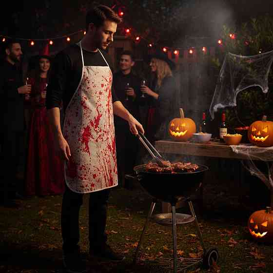 Кривавий фартух м'ясника 70х60 см,MA-21-772 SBR Київ