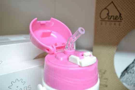 Термос дитячий з трубочкою Принти Вінниця