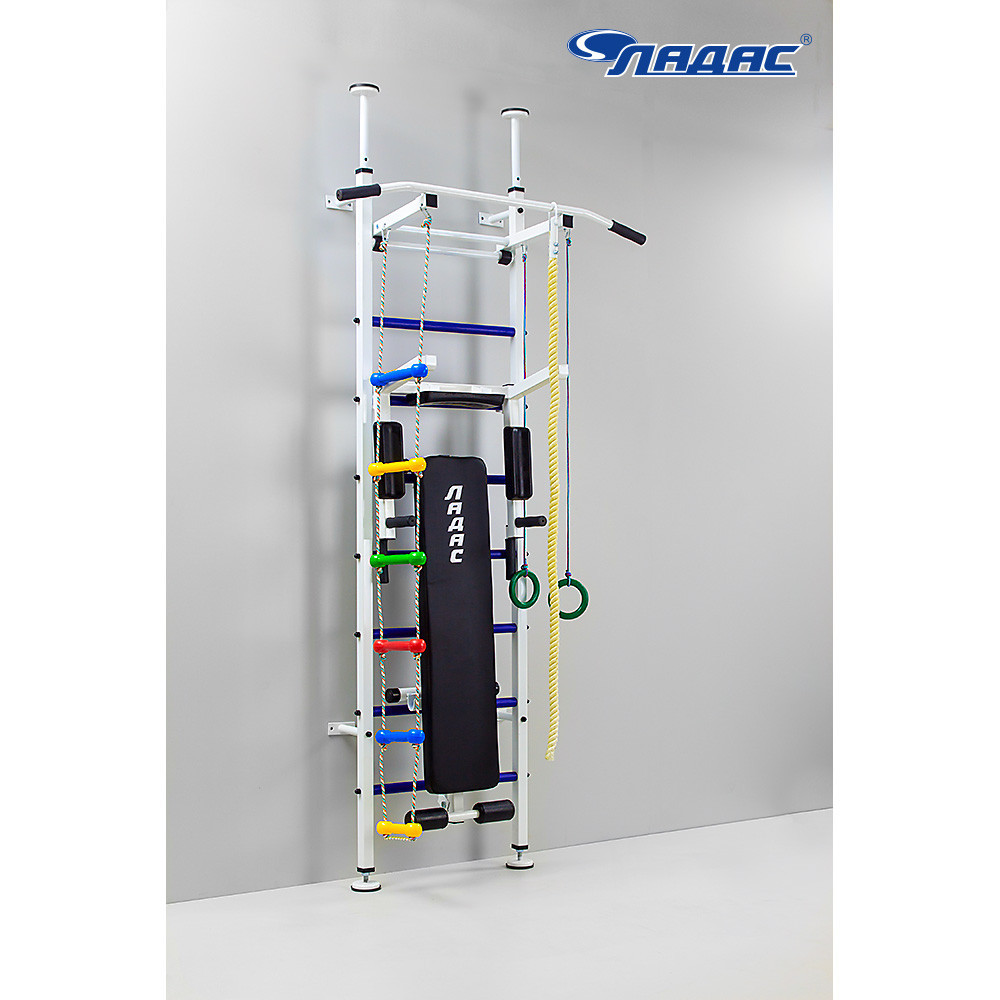 Детский спортивный уголок шведская стенка турник брусья скамья лестница канат кольца гимнастические Каменское - изображение 8