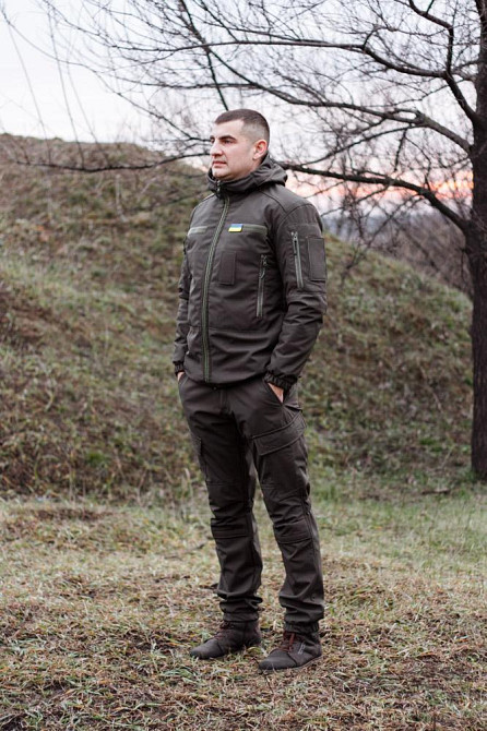 Військова чоловіча зимова куртка Softs Hell +5°С, -20°С оливкова зимова військова куртка з капюшоном WAR Львів - фото 7
