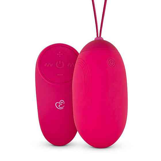 Виброяйцо XL Easytoys, с дистанционным пультом, силиконовое, розовое, 8 х 3.8 см Sex Aura Киев