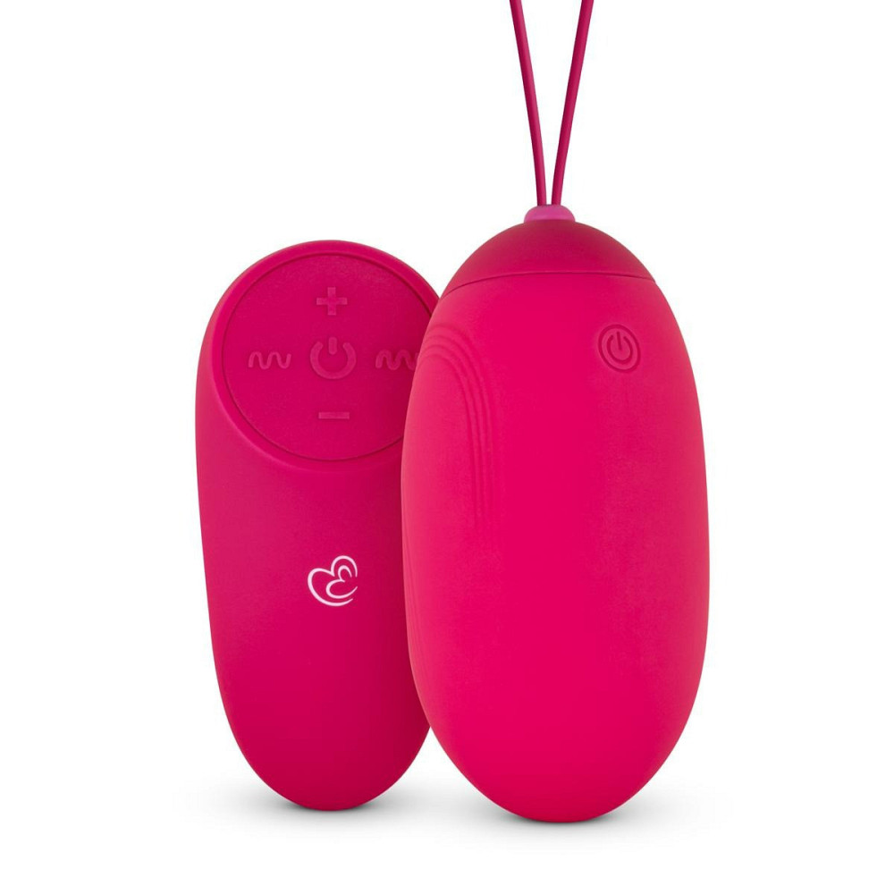 Виброяйцо XL Easytoys, с дистанционным пультом, силиконовое, розовое, 8 х 3.8 см Sex Aura Киев - изображение 1