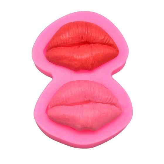 Молд силиконовый Губы 75 на 53 мм розовый Киев
