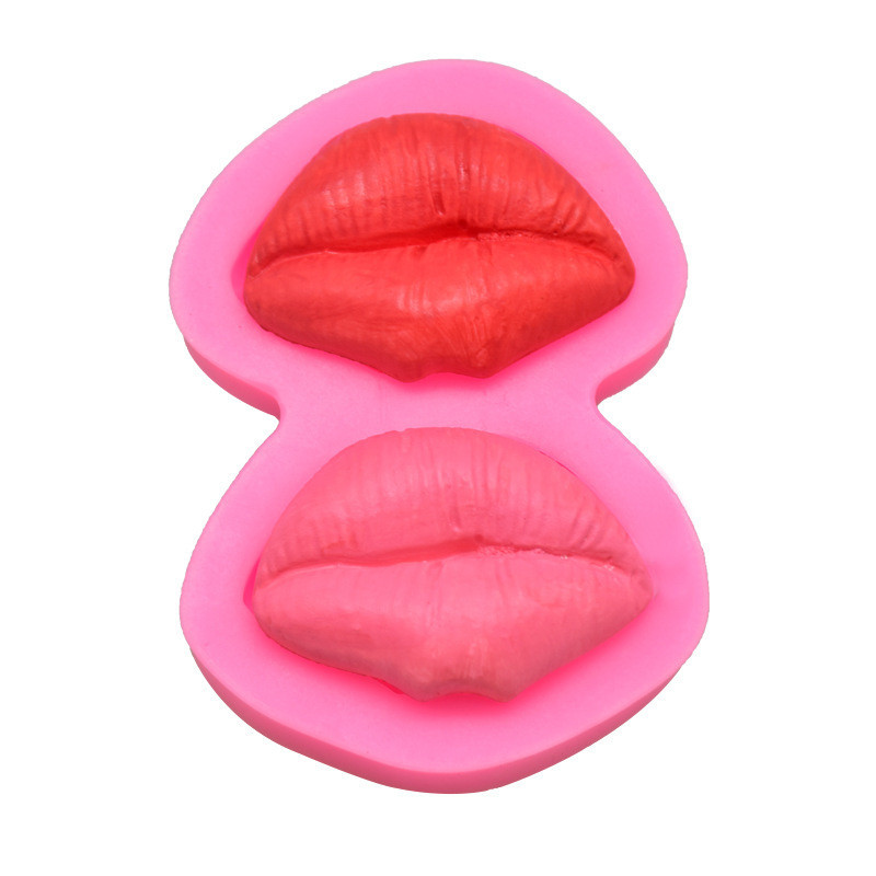 Молд силіконовий Губи 75 на 53 мм рожевий Київ - фото 5