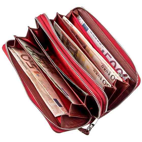 Багатофункціональний гаманець-клатч для жінок Червоний (ST Leather) Київ