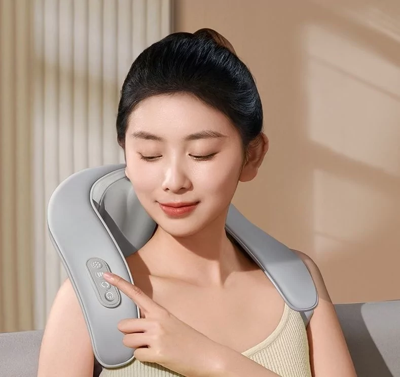 Масажер роликовий для шиї та плечей HJ188 (Сірий) Київ - фото 2