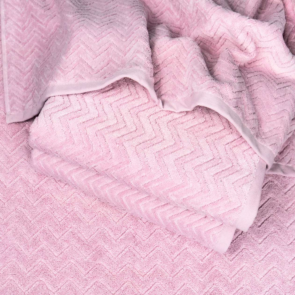 Полотенце махровое для лица и рук GM Textile 40x70см Премиум качества Жаккардовое с велюром 550г/м2 (Розовый) Сумы - изображение 3