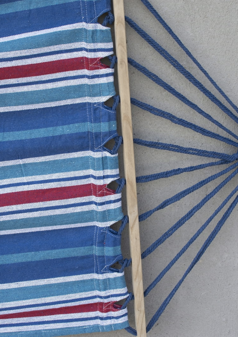 Гамак гавайський Jumi Garden тканинний з планкою синій із червоним Киев - изображение 2