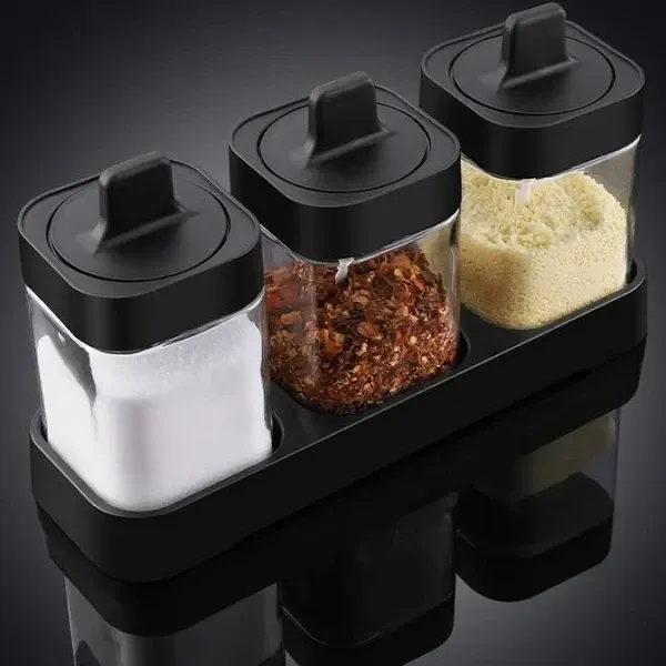 Стильный Органайзер для специй, сахара. соли на 3 емкости 0.4л Соло  для сыпучих продуктов Одесса - изображение 1