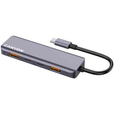 Концентратор Canyon hub DS-18 5in1 USB-C Grey (CNS-TDS18) Вінниця