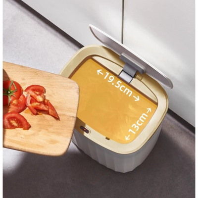 Контейнер для мусора JAH Nordic Сенсорный Белый с серым 12 л (20258) Винница - изображение 9