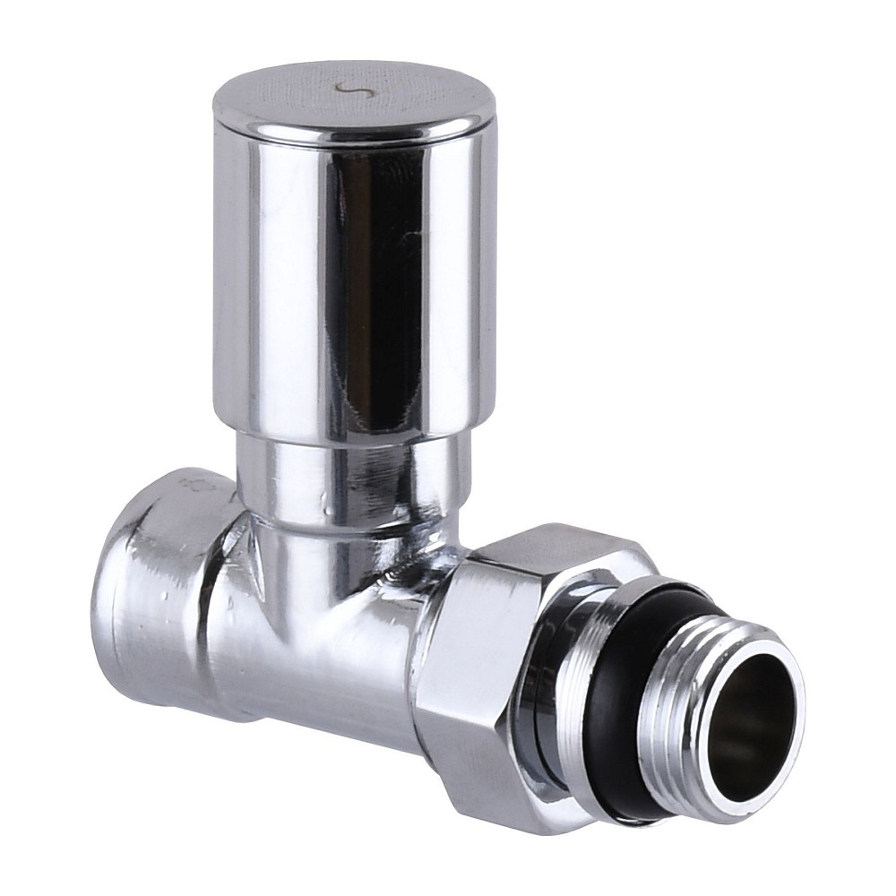 Кран вентильний прямий з американкою SOLOMON 1/2″ CHROM 1875  з ущільнювачем Тернопіль - фото 1