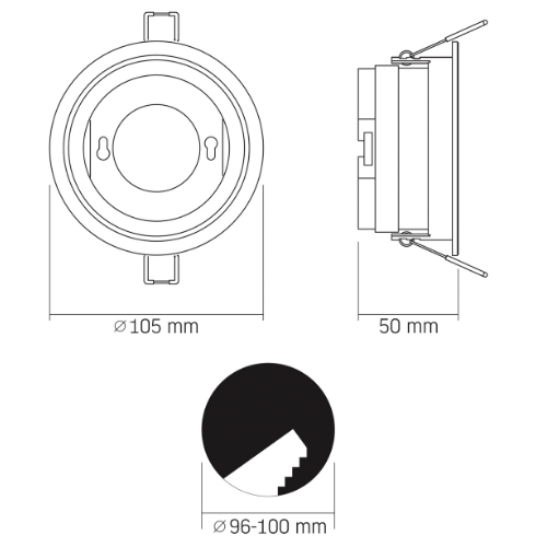 LED Світильник врізний під лампу GX53 білий VL-SPF28R-W Videx Житомир