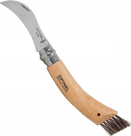 Складаний Ніж із щіткою для чищення грибів Opinel No.8 "Mushroom Knife" (001252) Нержавіюча сталь Нововолинськ - фото 1