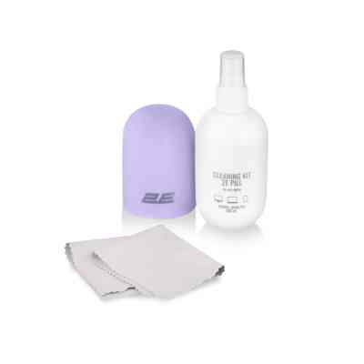Спрей для очистки 2E PILL 140ml Liquid for office equipment +Microfibre 20 cm, white-lilac (2E-SK140LC) Винница
