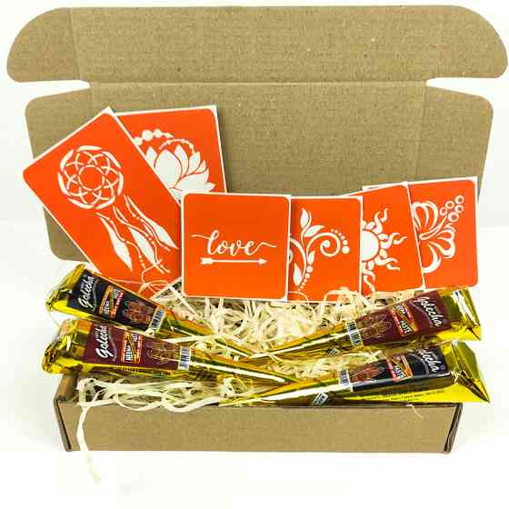 Набір хни з трафаретами для біо-тату №1 henna-set-01 Вінниця