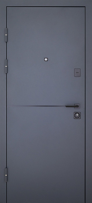 Вхідні двері Abwehr Defender Solid 0/RAL 7021Т + Білий 960*2050 мм Вхідні двері для приватного будинку Київ - фото 1