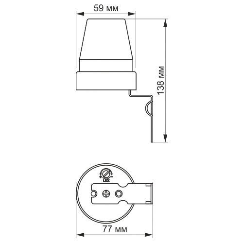 Датчик освітленності 10А 220V фотометричний VL-SN02 Videx Житомир - фото 4