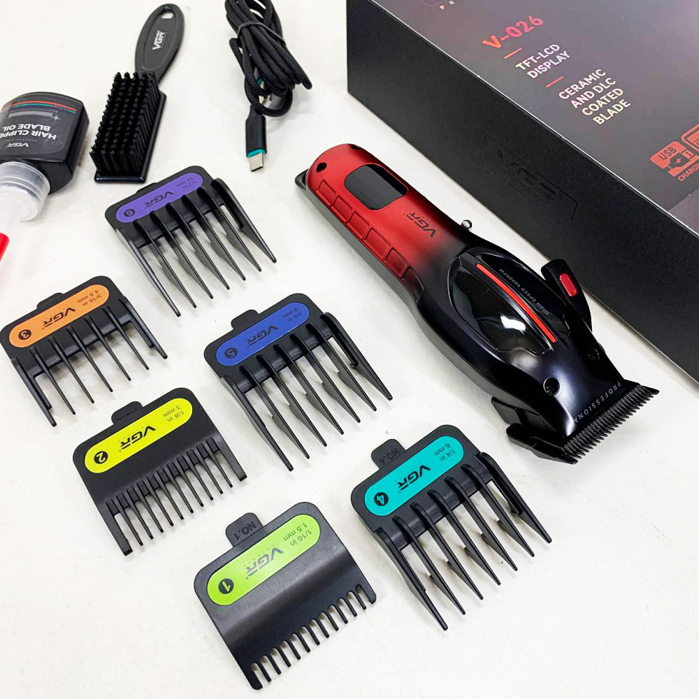 Модний машинка для стрижки волосся VGR V-026, Машинка для стрижки волосся з акумулятором JG-27 Львів - фото 5