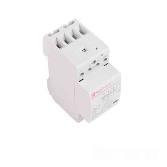 Контактор модульный 4P 25A 220-230 В, 4 нормально открытых контакта Днепр