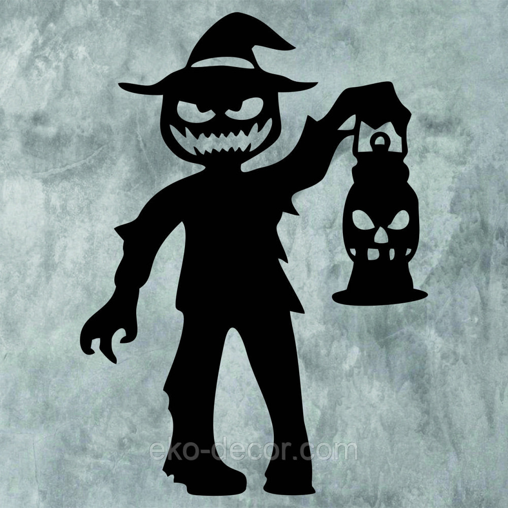 Декоративне настінне Панно «Сілует дітей. Гелловін», Декор на стіну 110*79 см, Чорний Київ - фото 10