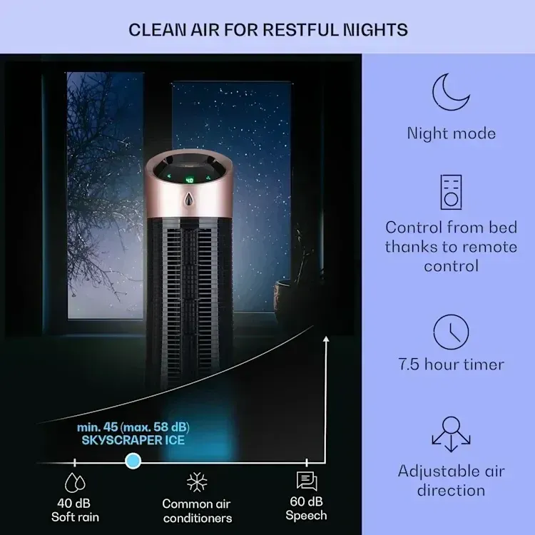 Уцінка Портативний вентилятор Охолоджувач-зволожувач повітря Klarstein Skyscraper Ice Smart 4-in-1 Київ - фото 5