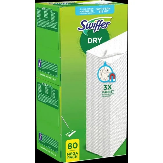 Сменные сухие салфетки для швабры Swiffer dry, 80 шт Львов