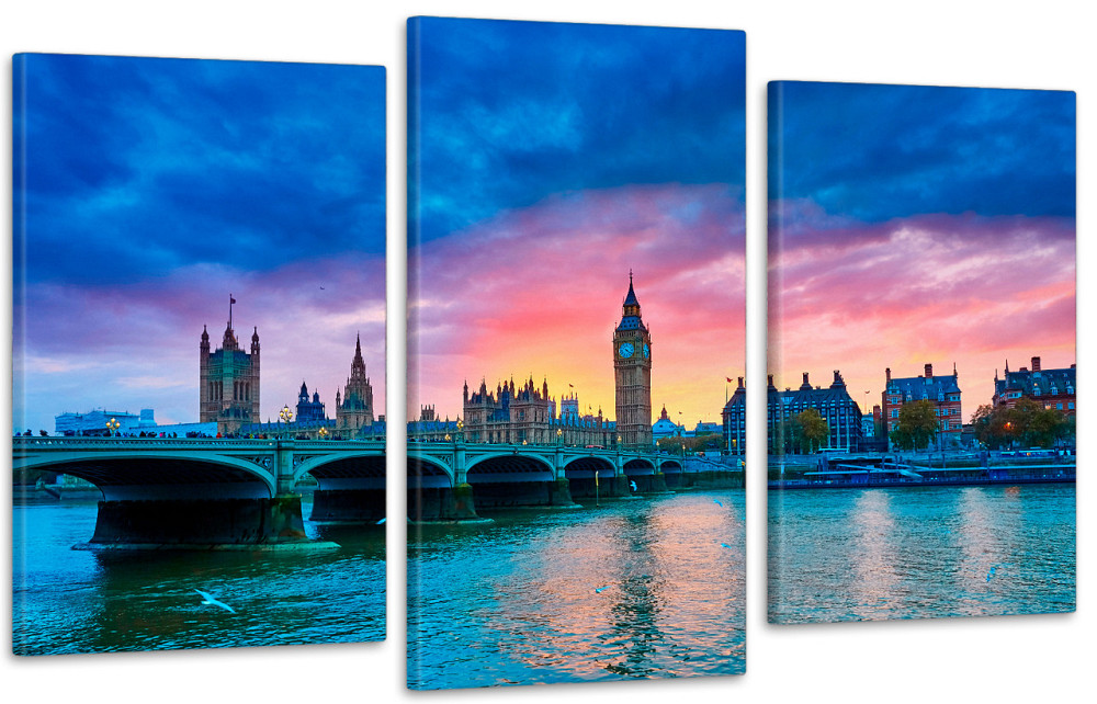 Модульная картина в гостиную / спальню   Велика Британія   Art-730_3 70x130 см Киев - изображение 1