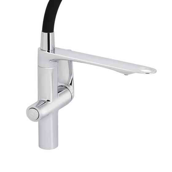 Смеситель для кухни Qtap Vlasta New с гибким изливом и подключением к фильтру QTVLA364CRM45648 Chrome Киев