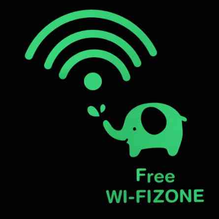 Світна наклейка "Wi-Fi" - розмір 20*13см, (вбирає світло і світиться в темряві) Київ