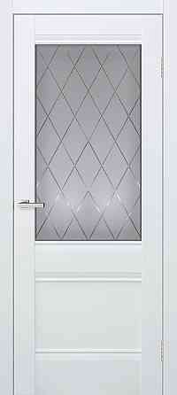 Двери Рим Белый Полотно со стеклом, покрытие VINIL Киев