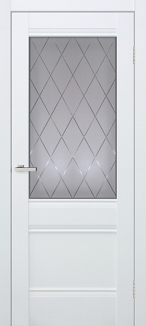 Двері Рим Білий Полотно зі склом, покриття VINIL Київ - фото 1