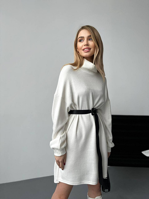 Женское теплое базовое платье турецкое двухсторонняя ангора Одесса - изображение 5