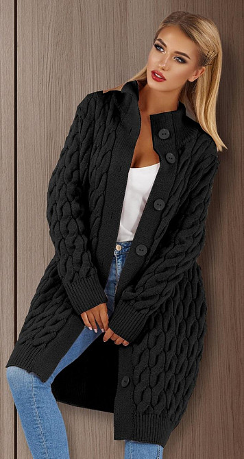 Теплий в'язаний кардиган (46-48) Київ - фото 1