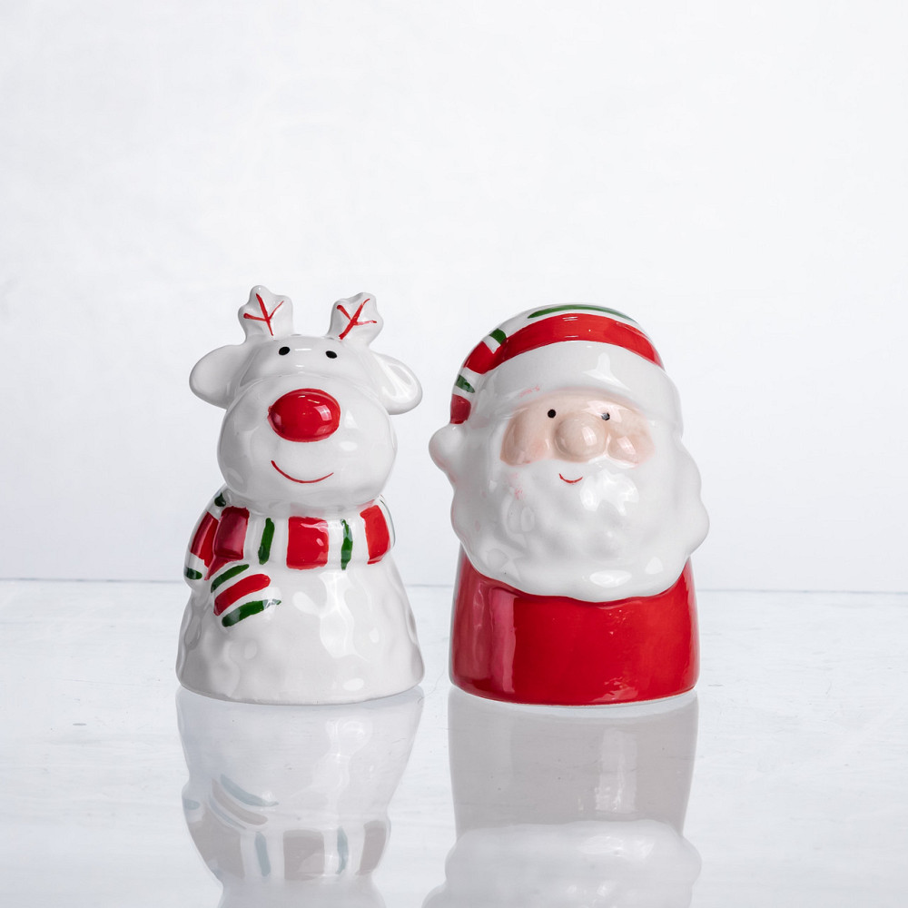 Yiwu Набір для спецій з порцеляни New Year 2 баночки по 100 мл CR-1-36 Коломыя - изображение 1