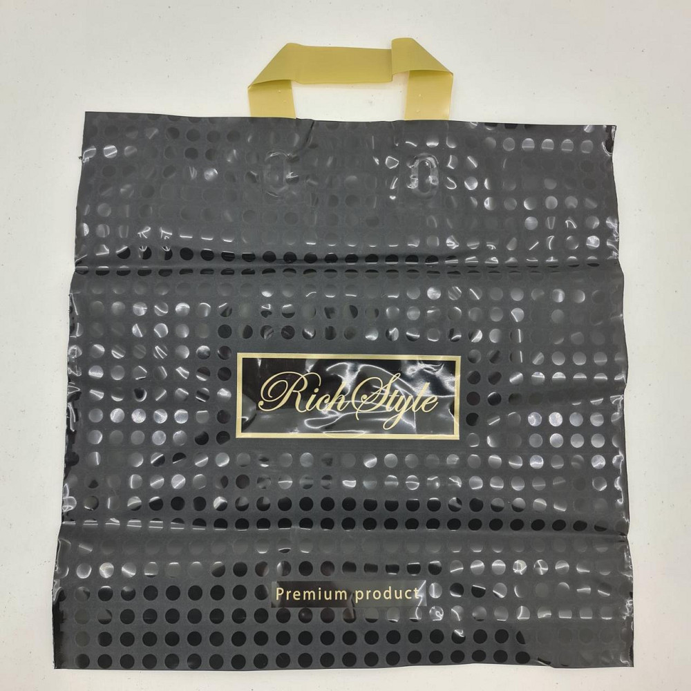 Пакет с петлевой ручкой 40*40 Горох черный (25 шт) Харьков - изображение 4