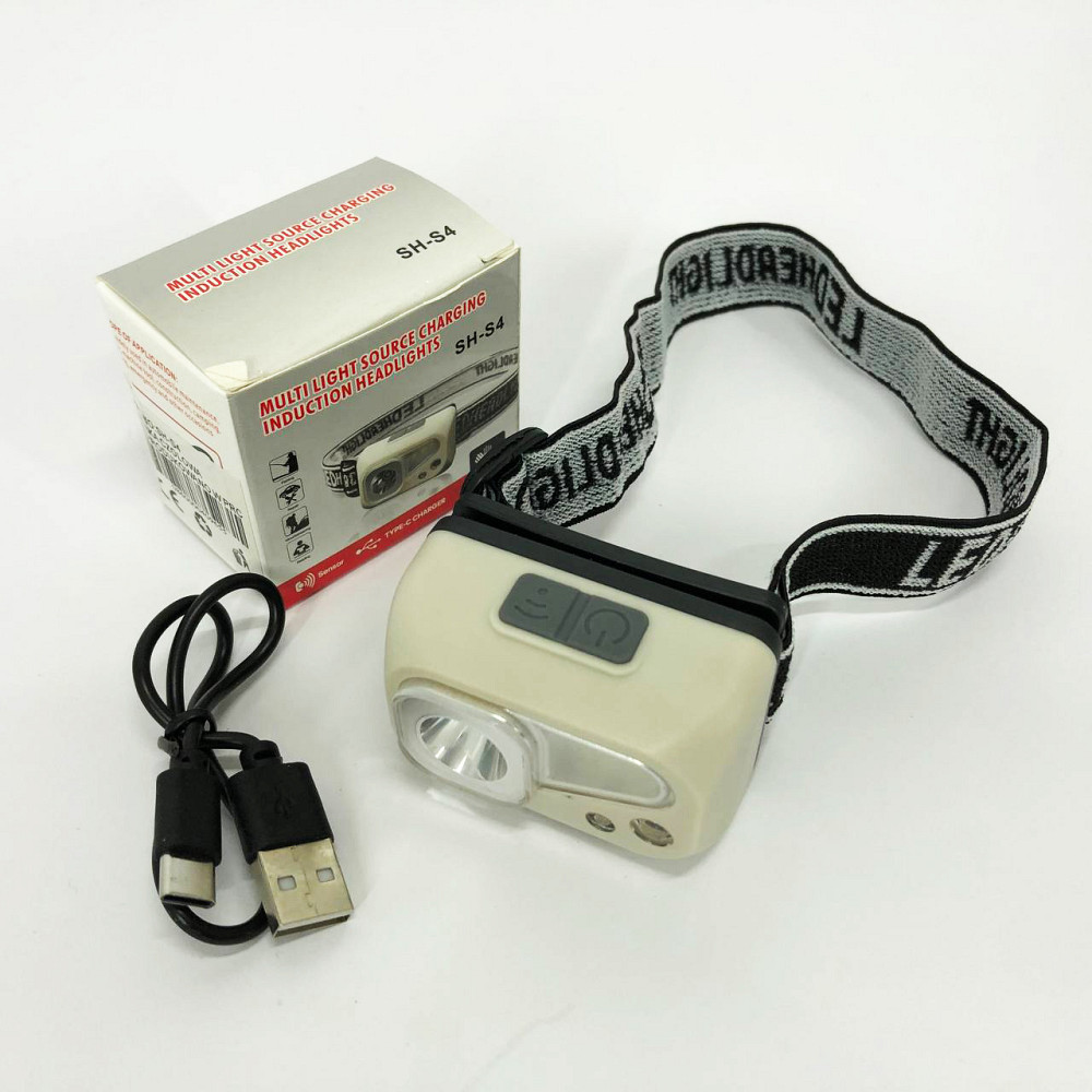 Яркий светодиодный мощный фонарь SH-S4-XPE+3SMD, Фонарик налобник, Фонарик на голову диодный NJ-69 Львов - изображение 2