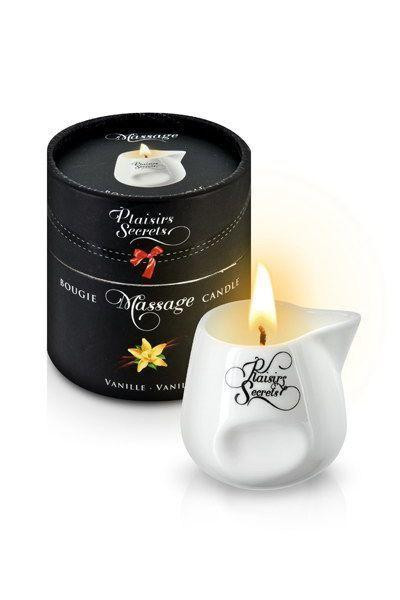 Массажная свеча Plaisirs Secrets Vanilla (80 мл) подарочная упаковка, керамический сосуд Sex Aura Киев - изображение 1