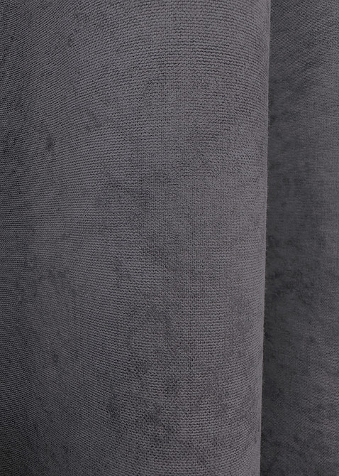 Комплект готовых штор VR-Textil Микровелюр Petek YL № 1706ш Графитовый 200х290 см 2 шт (32-485) Киев - изображение 8
