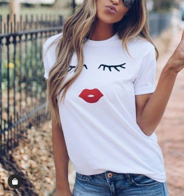 Футболка жіноча з принтом  42 Біла 2664083149 Дніпро - фото 1