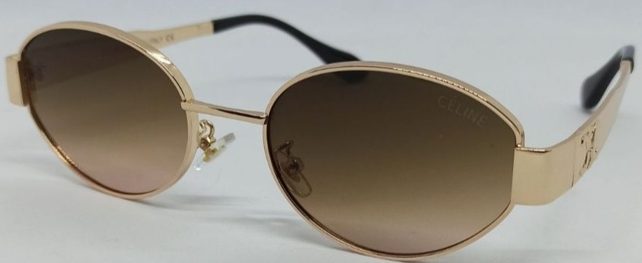 Брендовые женские очки овальные серо коричневый градиент в зол металле. Киев - изображение 8