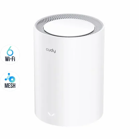 Маршрутизатор WiFi Mesh-система WiFi 6 2.5G Cudy M3000 V2.0 White (1-Pack) дводіапазонний AX3000 (73-00549) Київ