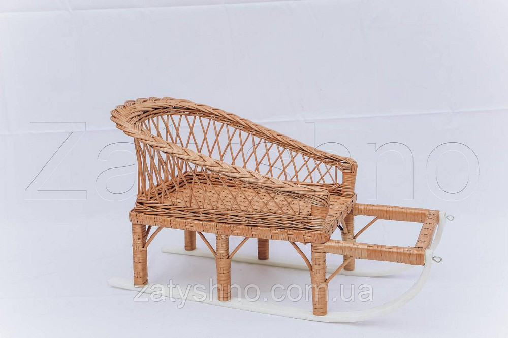 Санки плетеные из лозы удобные | гибкие санки плетеные из лозы | детские санки из лозы Киев - изображение 3