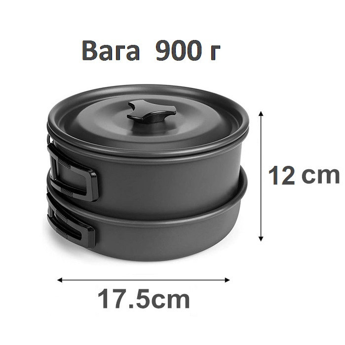 Набір туристичного посуду казанок, сковорідка, чайник Ranger Prius Lux (RA9947) Київ - фото 3