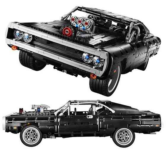 Конструктор машинка Technic Dodge Charger Домініка Торетто 1077 деталей Маштаб 1:10 Додж Чарджер чорний Київ